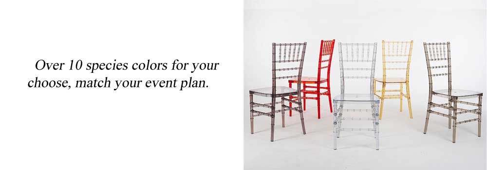 Transparent Chiavari Chairs In Colorful