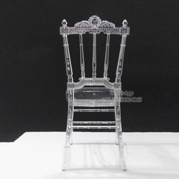 Transparent Event Chairs with Crown Head