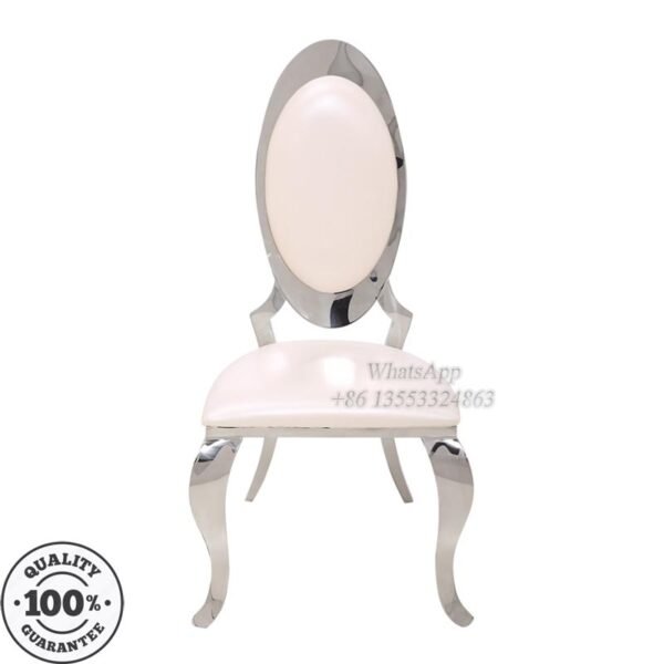 Leather Wedding Chairs With Silver Color
