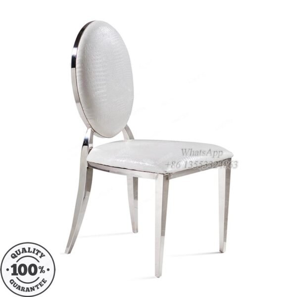 Round Back Wedding Chairs with White Color