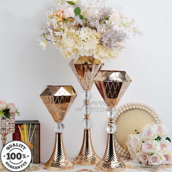 Crystal Gold Flower Vase Manufacturer
